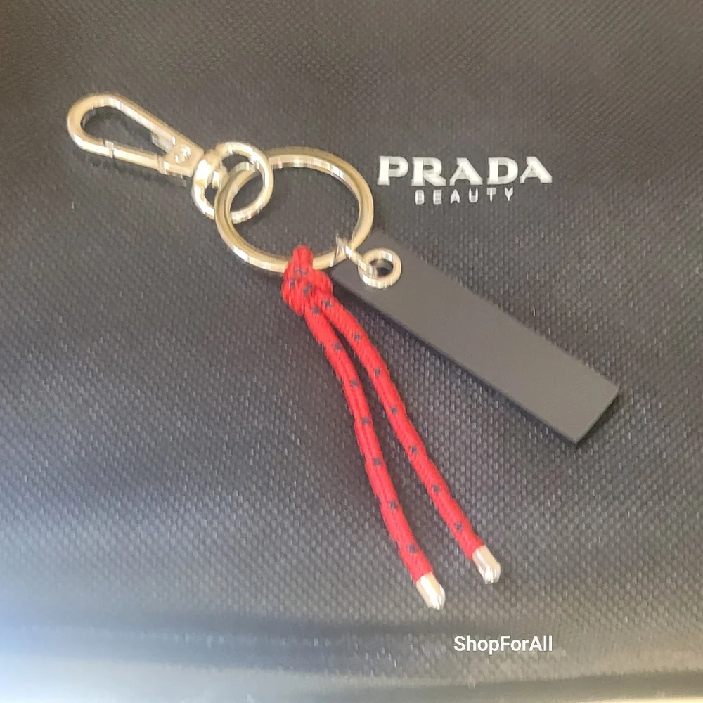 Prada Red and Black Keychain